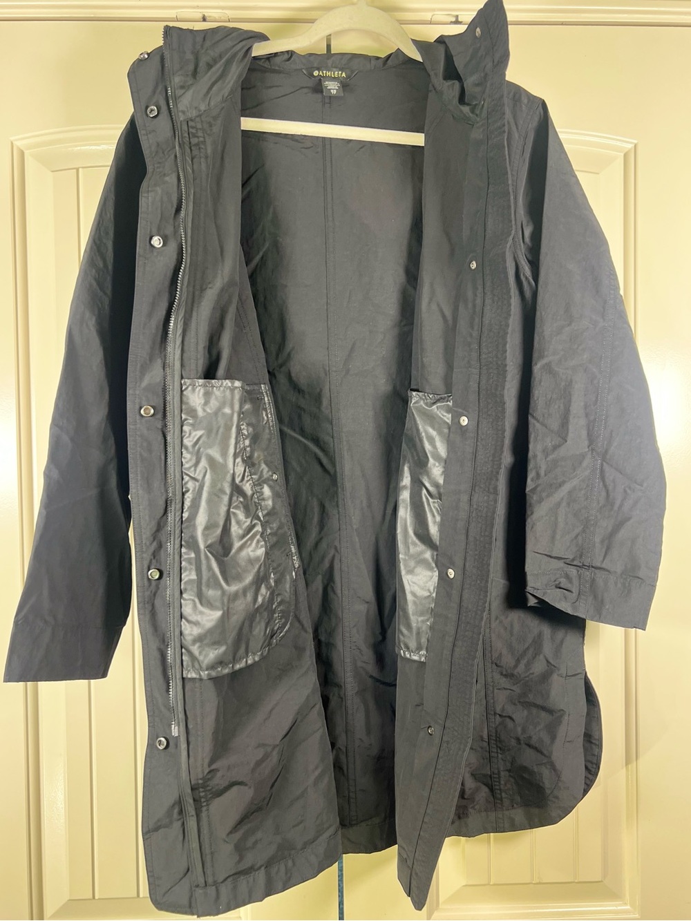 Athleta Everywhere Anorak Jacket Black‎ XS NWOT Rain Parka - Picture 10 of 13